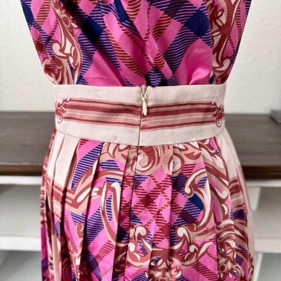 Her Bottari Button Down Shirt Skirt Set Pleated Skort Plaid Women's Size L - Picture 7 of 12